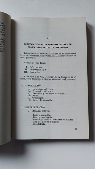 Libro Comentario de textos históricos