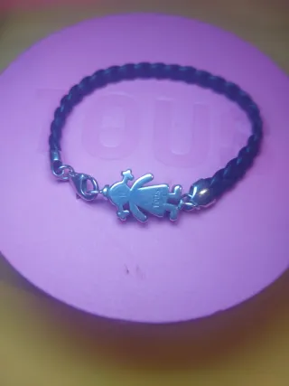 Pulsera Tous Piel y Plata