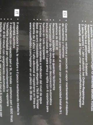 Vaporera Russell Hobbs Cook@Home