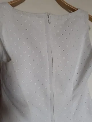 Corpiño flamenco blanco perforado