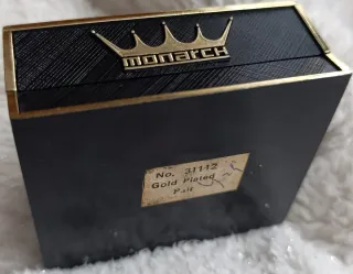 Gemelos Monarch Vintage Perla Chapado Oro