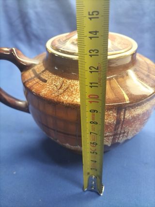 Bule de chá raro Gilman castanho e canela