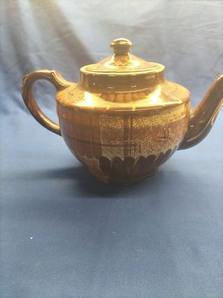 Bule de chá raro Gilman castanho e canela