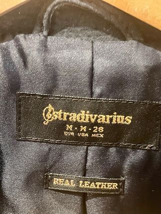 Chaqueta Stradivarius Ante Azul marino. Talla M