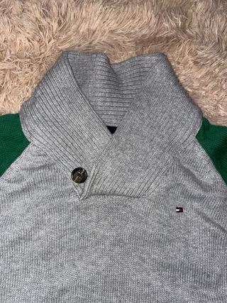 Jersey Tommy Hilfiger Gris y Verde Original