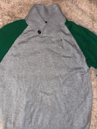 Jersey Tommy Hilfiger Gris y Verde Original