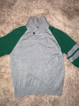 Jersey Tommy Hilfiger Gris y Verde Original