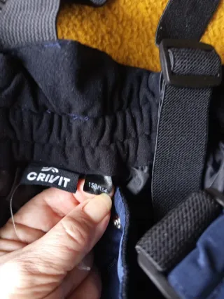 Pantalón de esquí azul con tirantes