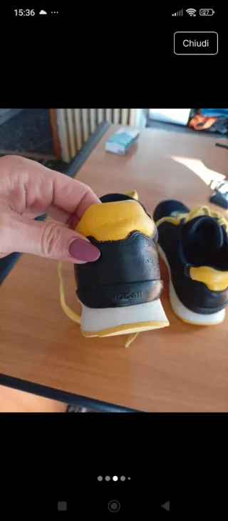 Scarpe Hogan N. 30 Stoffa Pelle Gomma