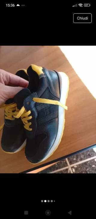 Scarpe Hogan N. 30 Stoffa Pelle Gomma