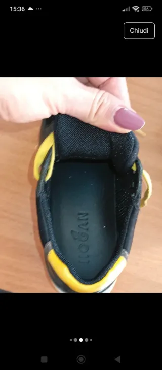 Scarpe Hogan N. 30 Stoffa Pelle Gomma