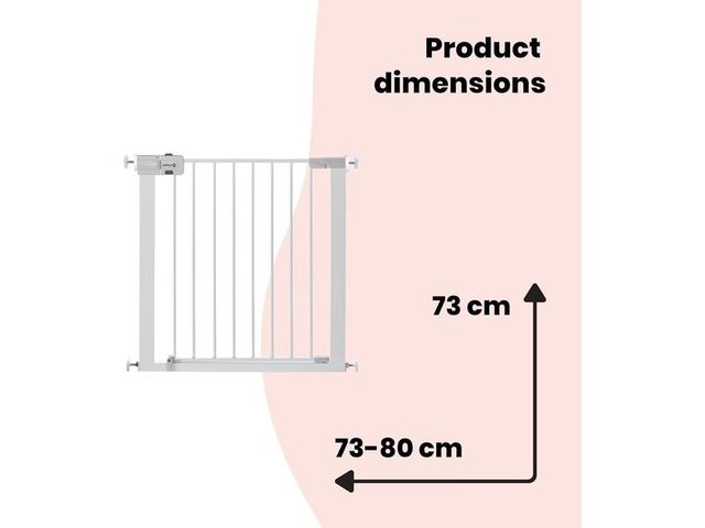 Metal Barrera de seguridad niños Safety 73 -80 cm