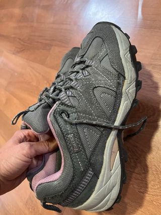 Calzado Montaña Trekking Gris y Rosa