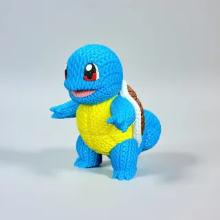 Figura Pokémon Squirtle 3D Efecto Crochet