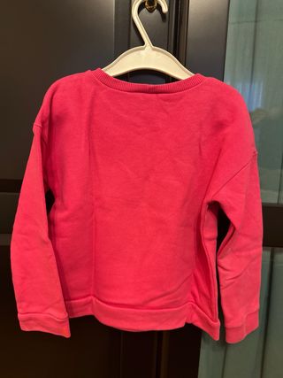 Sudadera Benetton Rosa con Detalles Brillantes