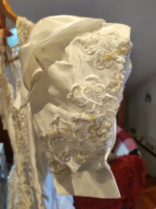 Vestido de Novia Años 90 Perlas