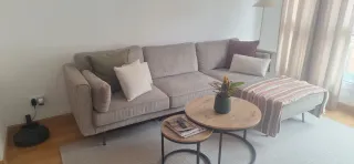 Sofá chaiselongue beige