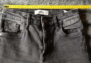 Pantalón vaquero Mango negro talla 34