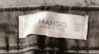 Pantalón vaquero Mango negro talla 34