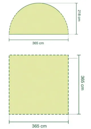 Tenda per eventi Coleman Carpa, gazebo per festival, giardino e campeggio, robusta costruzione con montanti, protezione solare SPF 50+, grigio-verde