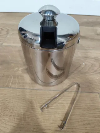 Cubo Cubitera Acero Inoxidable (3L) con pinzas