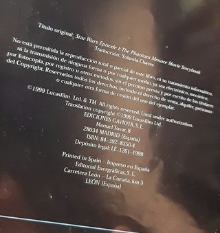 Álbum Star Wars Amenaza Fantasma Episodio I