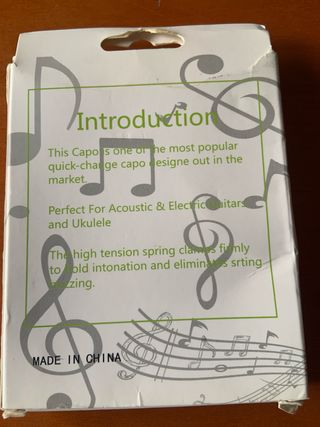 Capo / cejilla para guitarra o ukulele