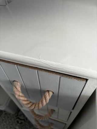 Cajonera de baño azul y blanco