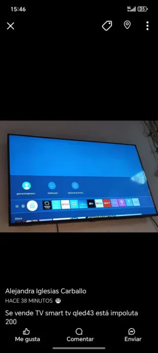 TV Samsung QLED 43 Impoluta
