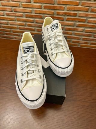 Converse Plataforma Blancas Talla 37