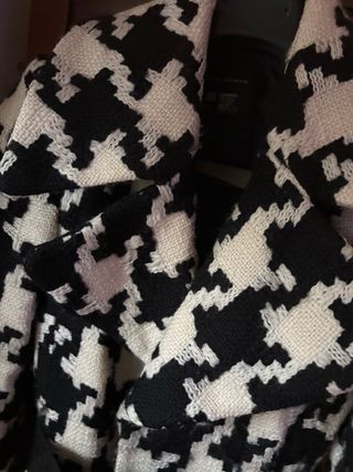 Abrigo ZARA pata de gallo lana M