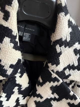 Abrigo ZARA pata de gallo lana M