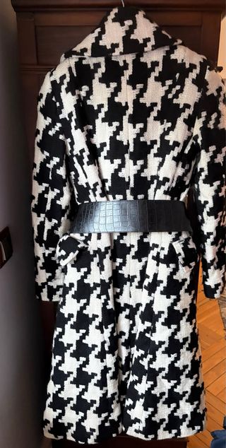 Abrigo ZARA pata de gallo lana M