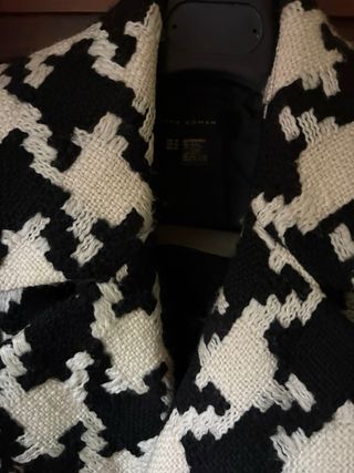 Abrigo ZARA pata de gallo lana M