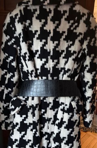 Abrigo ZARA pata de gallo lana M