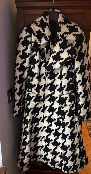 Abrigo ZARA pata de gallo lana M