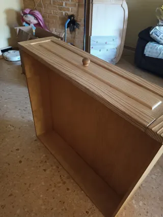 Cama individual de madera maciza de 90