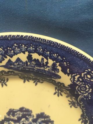 Prato raso Sacavém Faiança Azul e Branco