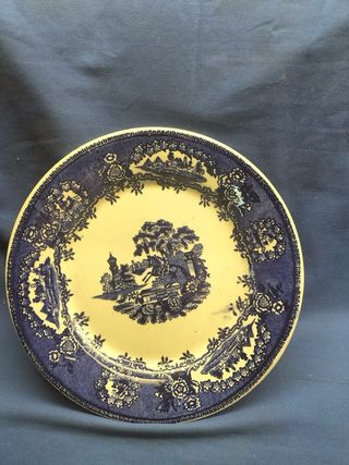 Prato raso Sacavém Faiança Azul e Branco