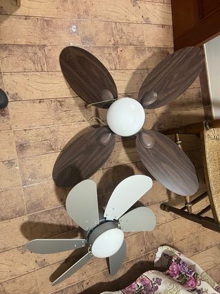 Ventilador de techo madera y metal