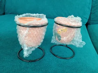 2 Macetas Pequeñas Decorativas Flores