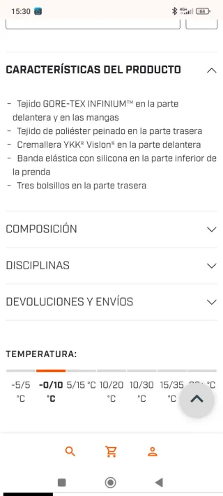 Chaqueta Ciclismo Sportful Tempo Gore-Tex