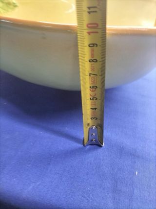 Fruteira ou centro de mesa em faiança amarela