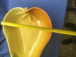 Fruteira ou centro de mesa em faiança amarela