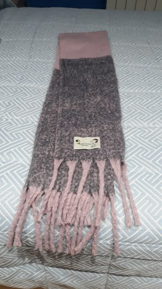 Bufanda Woman's Secret Snoopy Gris Rosa