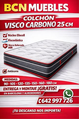 COLCHÓN > VISCO CARBONO 25 CM.