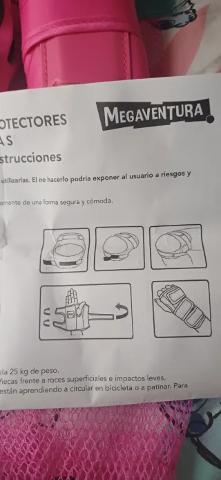 Protector Patinaje Niña Talla S Rosa