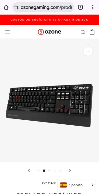 Teclado Gaming Ozone StrikePro Negro/Rojo