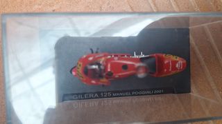 Miniatura Moto Gilera 125 Manuel Poggiali