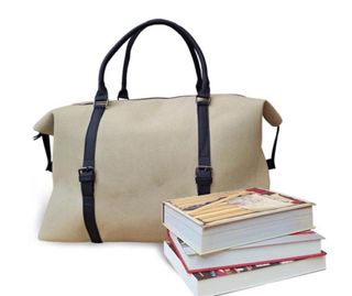Borsa da viaggio Mondadori Beige/Blu